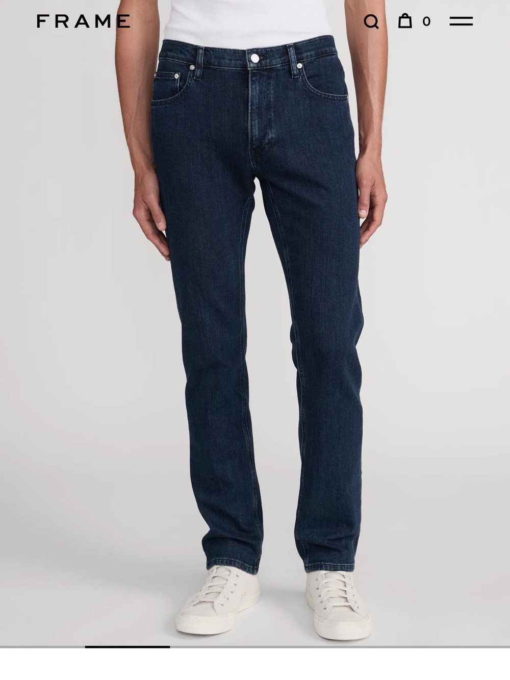 Frame Denim Men Slim Jeans in Deep Indigo
